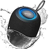 Oraolo Bluetooth Speaker, IPX7 Waterproof Portable Bluetooth Speaker with 15W Immersive Audio, 30H Playtime, LED Light, Bluetooth 5.3, Support TWS, Wireless Speakers for Outdoor Camping Home