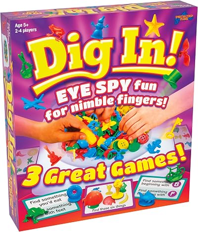 Drumond Park Dig In 3 in 1 Tabletop Family Game 2-4 Players 5+ Years
