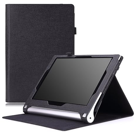 Moko Lenovo Yoga Tablet 2 10 1 Case Slim Folding Cover Case For Lenovo Yoga Tablet 2 10 1 Inch 14 Version Black With Smart Cover Auto Sleep Wake