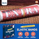 SOL 220pk Elastic Bands 8cm Thick Brown For Office Bundling Papers Organizing view 6