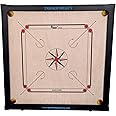 Precise Select 6mm Carrom Board with Coins, Striker, and Powder by Tabakh