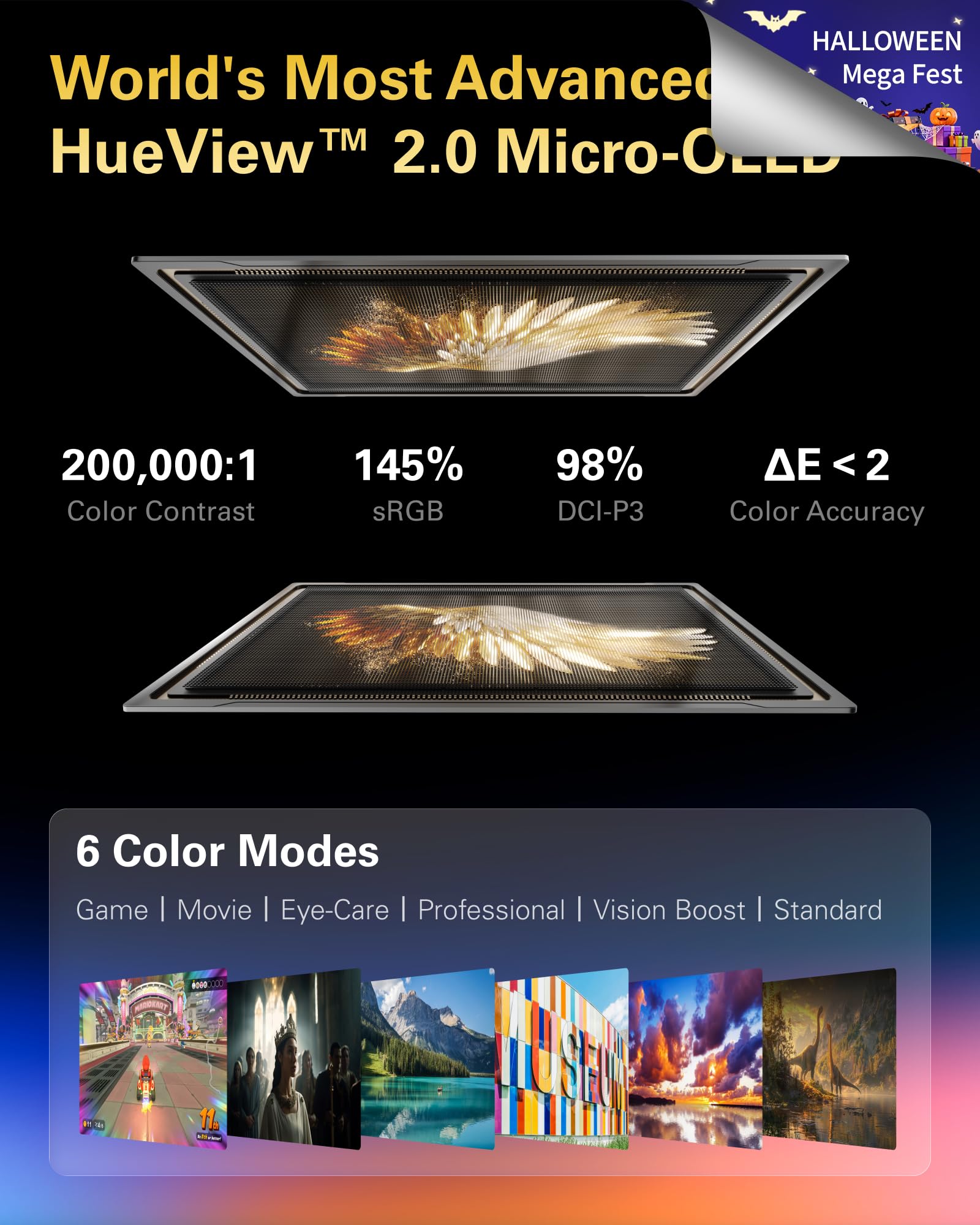 RayNeo Air 3s Pro AR/XR Glasses - 201'' 1200 Nits 120Hz HueView 2.0 Video Display Glasses, Smart Gaming Glasses for iPhone 17,16,15/Android/Mac/Switch 2/PS5/SteamDeck - Next-Gen Personal Theater