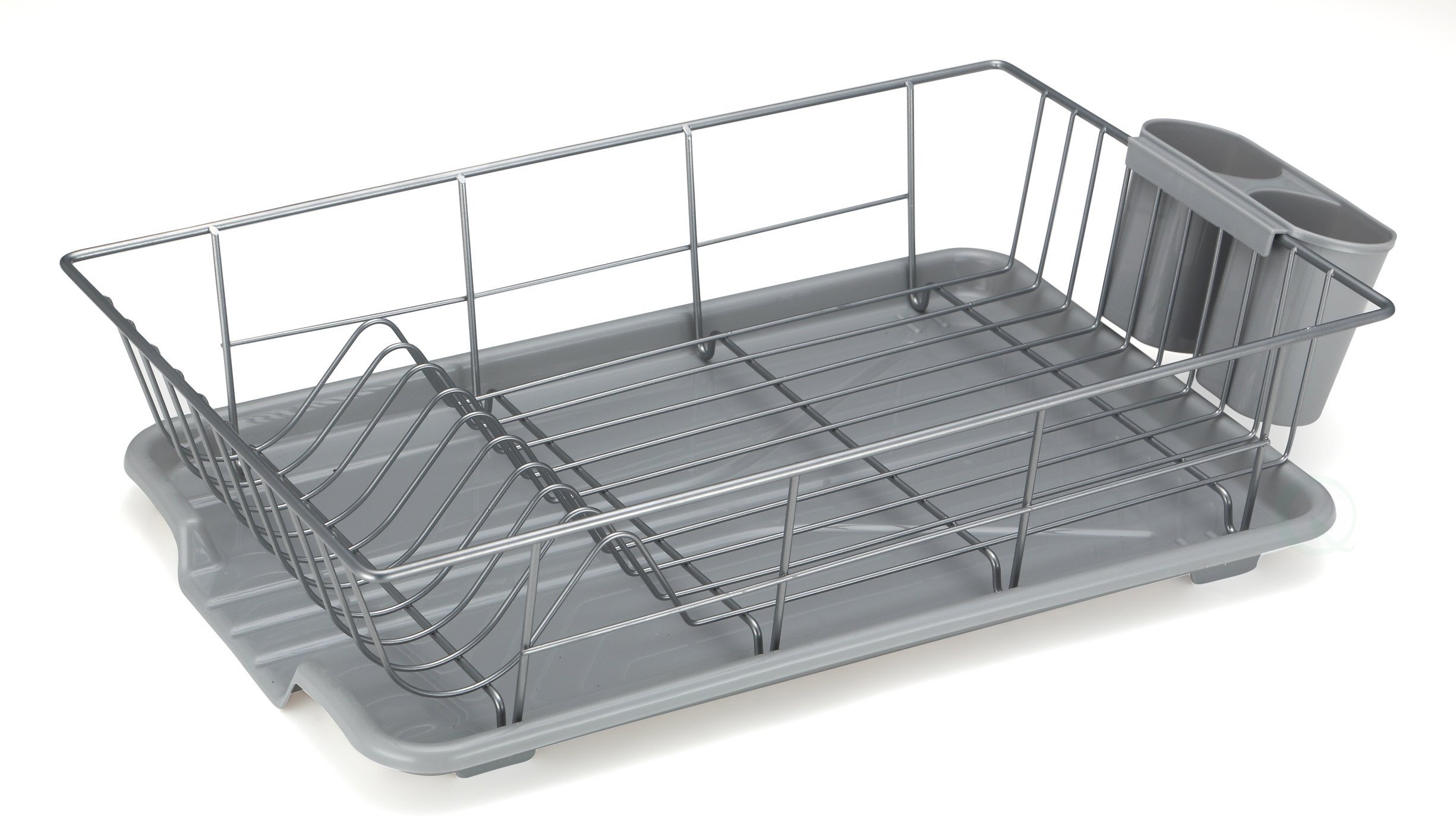 Dish Rack w/ Removable Plastic Drain Board Drying Storage Kitchen Organizer Gray 691040289151 eBay