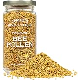 Jamie&rsquo;s Hive to Table 100% Pure Bee Pollen Granules, 6 oz - Raw &amp; Natural for Energy, Immunity, Skin Health, Antioxidants, &amp; Vitality, Gluten Free