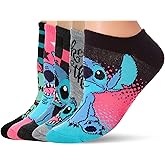 Disney womens Lilo & Stitch 5 Pack No Show Socks