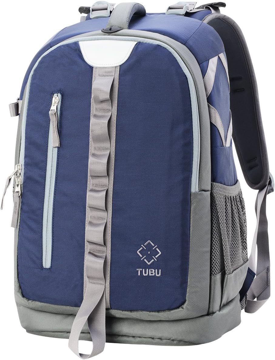 DSLR Camera Backpack with Laptop Compartment By TUBU Fits 2 DSLR Body, 4-6 Lenses and 14 in Laptop - Blue