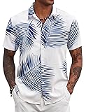 COOFANDY Men Summer Shirts Short Sleeve Button Up