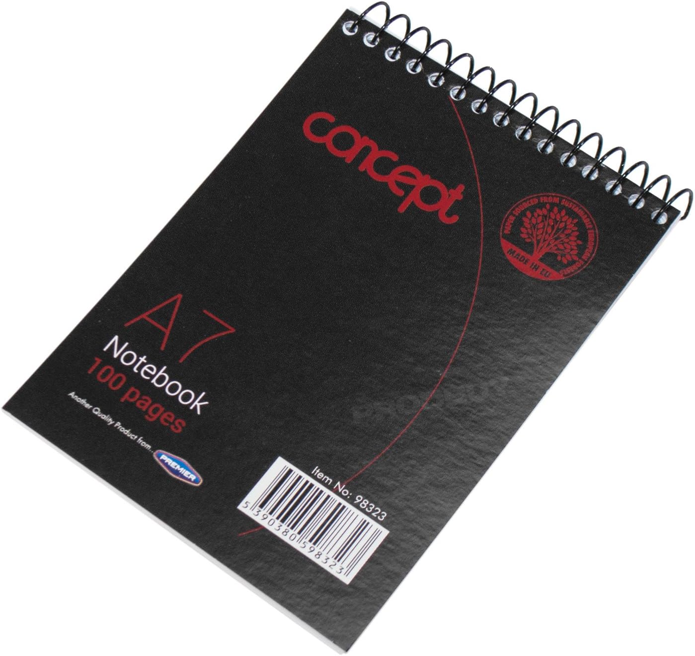 [Pack of 10] Mini A7 Black Spiral Lined Paper Notepads To Do Shopping List Pads