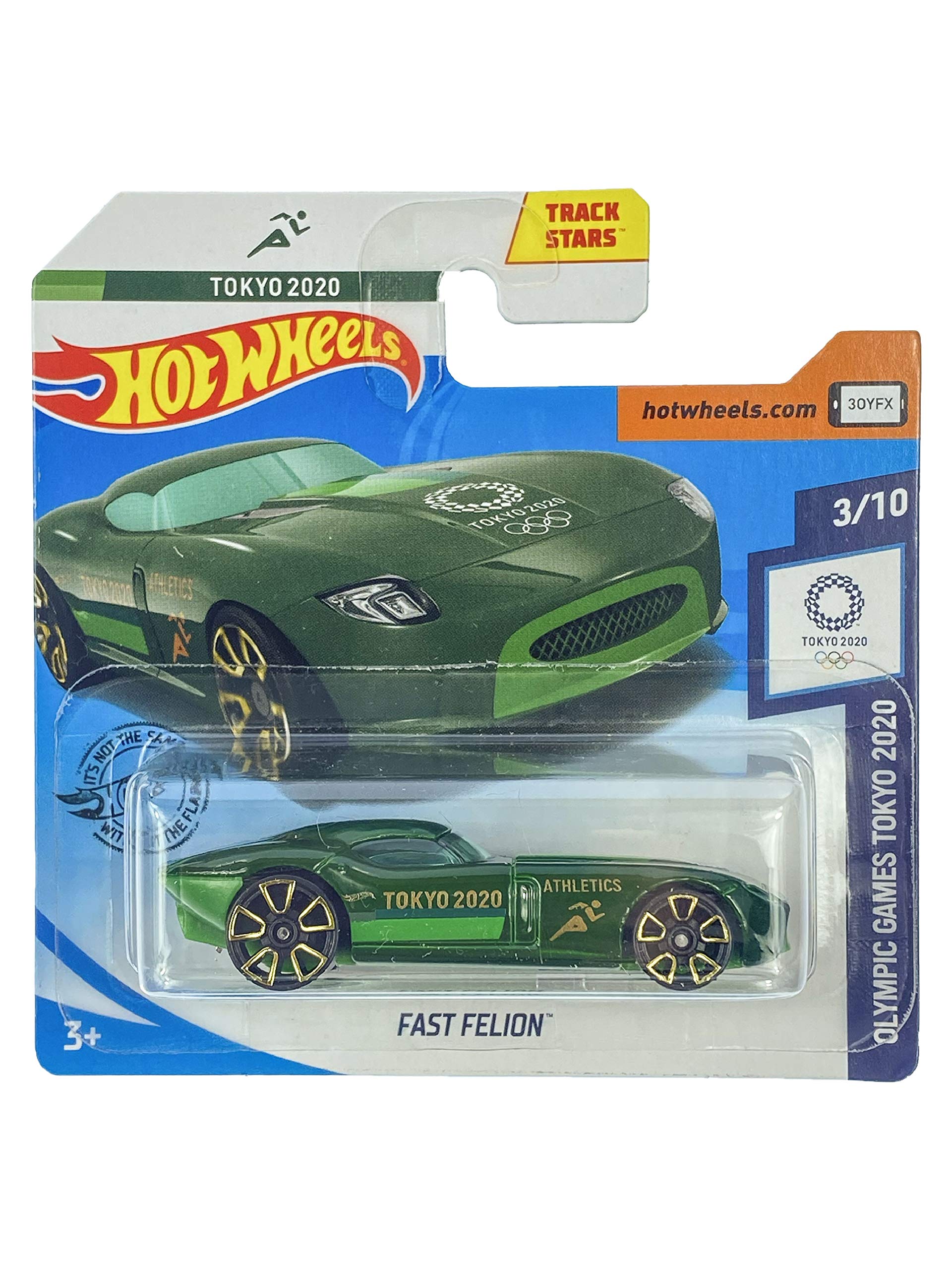 KLAS Hot Wheels Fast Felion - Athletics (Green) 3/10 Olympic Games Tokyo 2020 - 203/250 (Short Card) GHC93