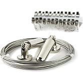 Wallniture Curtain Rod Set for Tapestry, Kids Crafts, Wall Decor Picture Hanging Kit with 24 Metal Clips