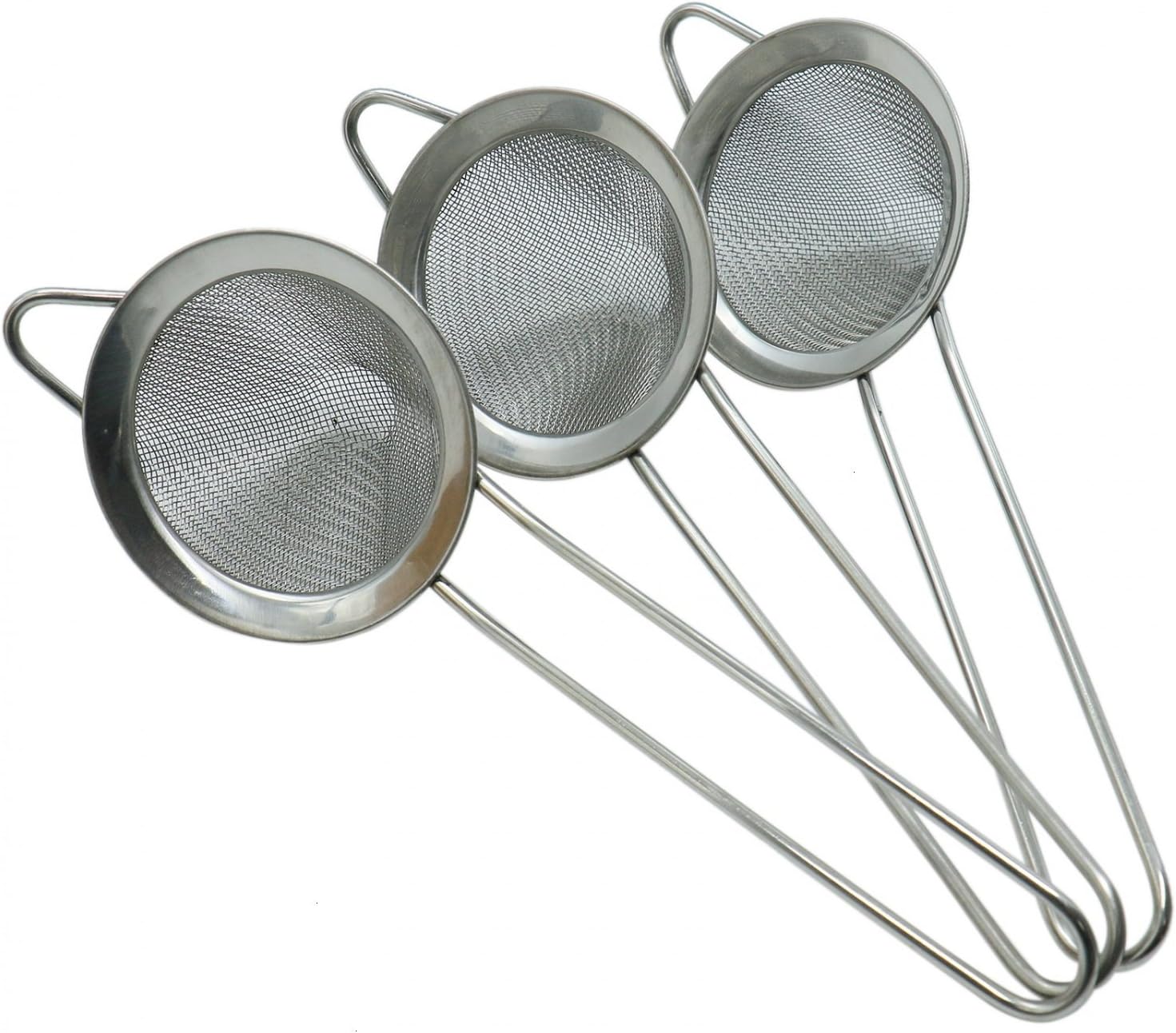 Pomeat Pack of 3 Stainless Steel Mesh Strainer For Cocktail Drink Bar Strainers Bartender Bar Tool, 2.8''/7cm