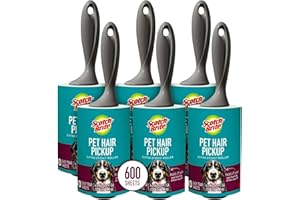 Scotch-Brite Pet Extra Sticky Hair Lint Roller 6 Rollers 600 Sheets