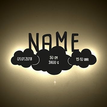 Personalisiertes Schlummerlicht Mit Namen Nachtlicht Wandlampe
