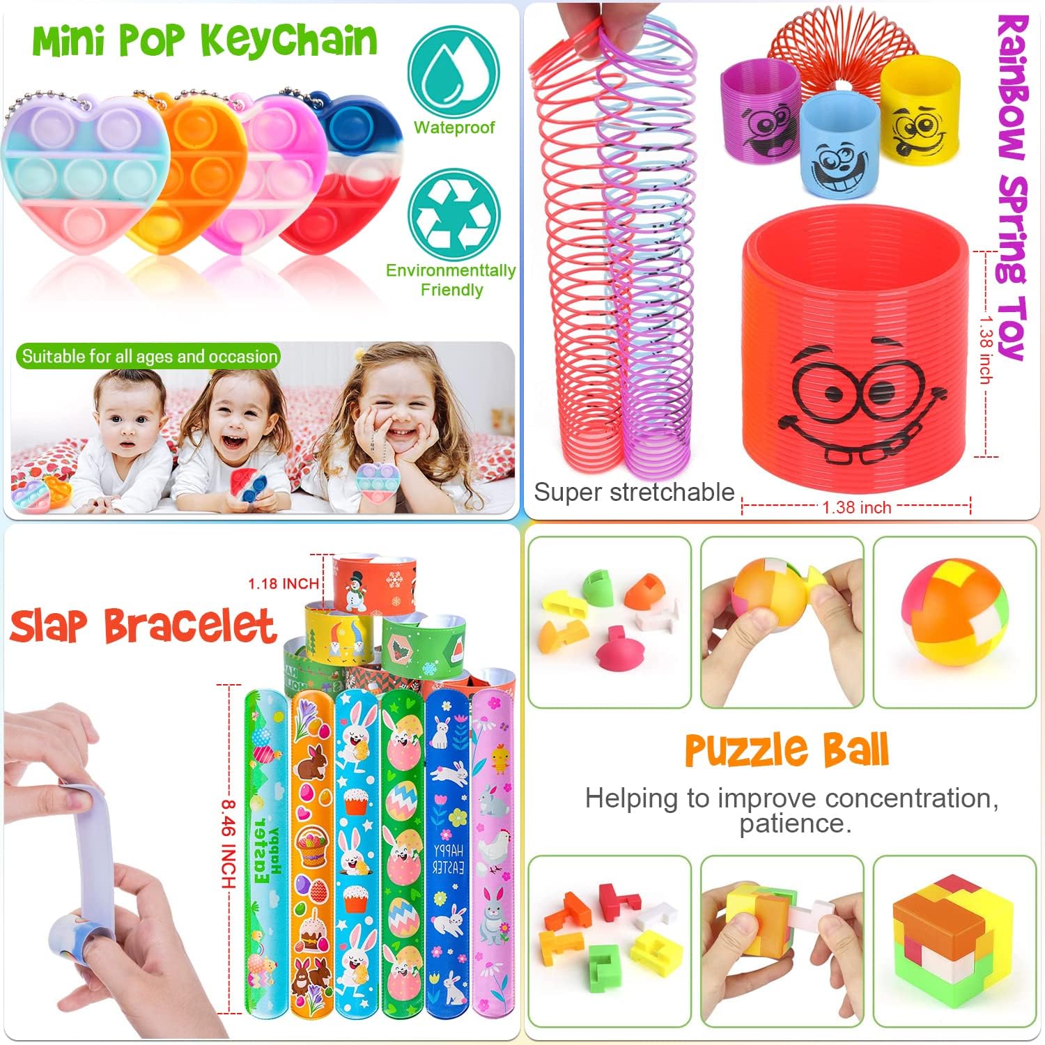 56 Pcs Party Favors Toys for Kids 4-8 8-12 3-5, Treasure Chest Box Toys Classroom Carnival Prizes Small Bulk Pop Fidget Toys Pack Pinata Stuffers Birthday Gifts Goodie Goody Candy Bags Fillers