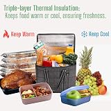 VenO 2 Pack Large Insulated Reusable Grocery Bag with Hard Bottom Black view 5