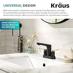 KRAUS Indy Centerset Bathroom Faucet in Spot-Free