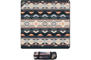 喜马拉雅 Himalaya Extra Large Picnic Blanket 78" X 78" Foldable Washable Waterproof Sandproof Soft Picnic Blankets Outdoor Picnic Mats for Camping Beach Blankets Party Park Accessories(78" X 78", Geometric)