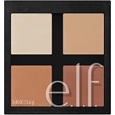 e.l.f. Contour Palette, 4 Shades, Customizable, Easy to Apply, Sculpts, Shades, Brightens, Light/Medium, Infused with Vitamin E, All-Day Wear, 0.56 Oz