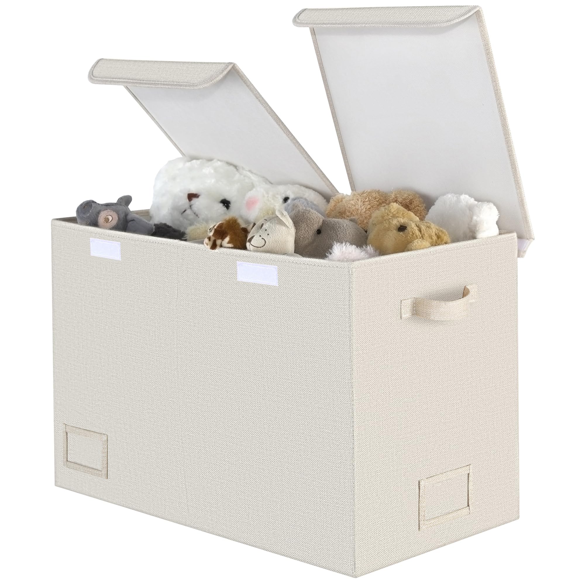 GRANNY SAYS Toys Storage Organiser, Pack of 1 Soft Toy Storage Box Large, Kids' Toy Chests & Boxes, Childrens Toy Storage Box with Lid, Toy Box Storage for Girls Boys to Organise Nursery, Light Brown