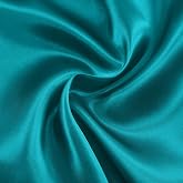 RUDONG M Teal Satin Fabric, 3 Yard x 60 Inch Wide | Silky Charmeuse Satin, Soft Satin, For Wedding Decorations, For Bridal Dress, For Sewing, Accessories, DIY Crafts