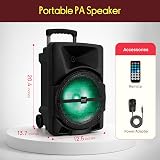 Pyle Bluetooth PA System 800W Peak Portable Party Speaker with Battery view 7