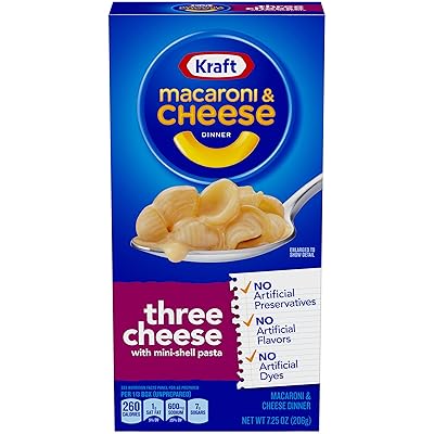 Kraft Three Cheese Macaroni &amp; Cheese Dinner (7.25 oz Box)