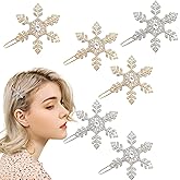 Snowflake Rhinestone Hair Clips Hairpins Christmas Winter Crystal Hairpin Barrette Wedding Bridal Hair Accessories