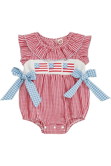 First 4th Of July Baby Girl's 1st Fourth Of July Outfit ,red White And...