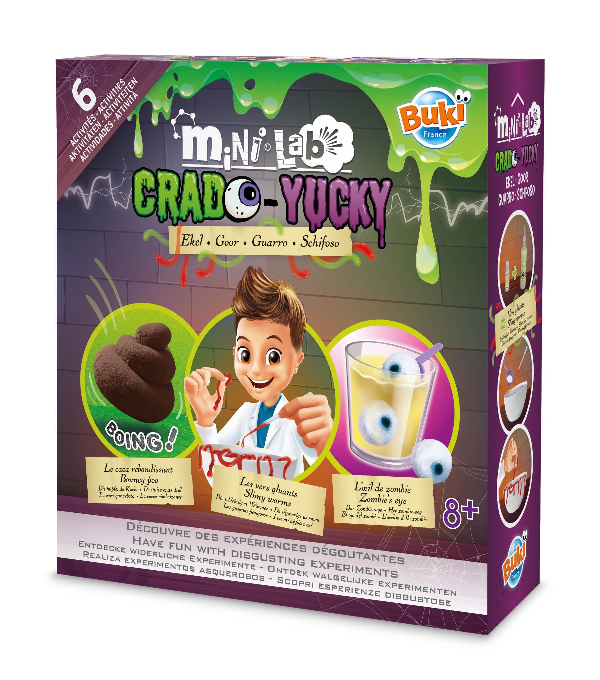 Buki France Mini Lab. Kids Chemistry Set. Childrens Science Experiments. STEM Toy. Suitable for Boys & Girls 8+ (Yucky Science)