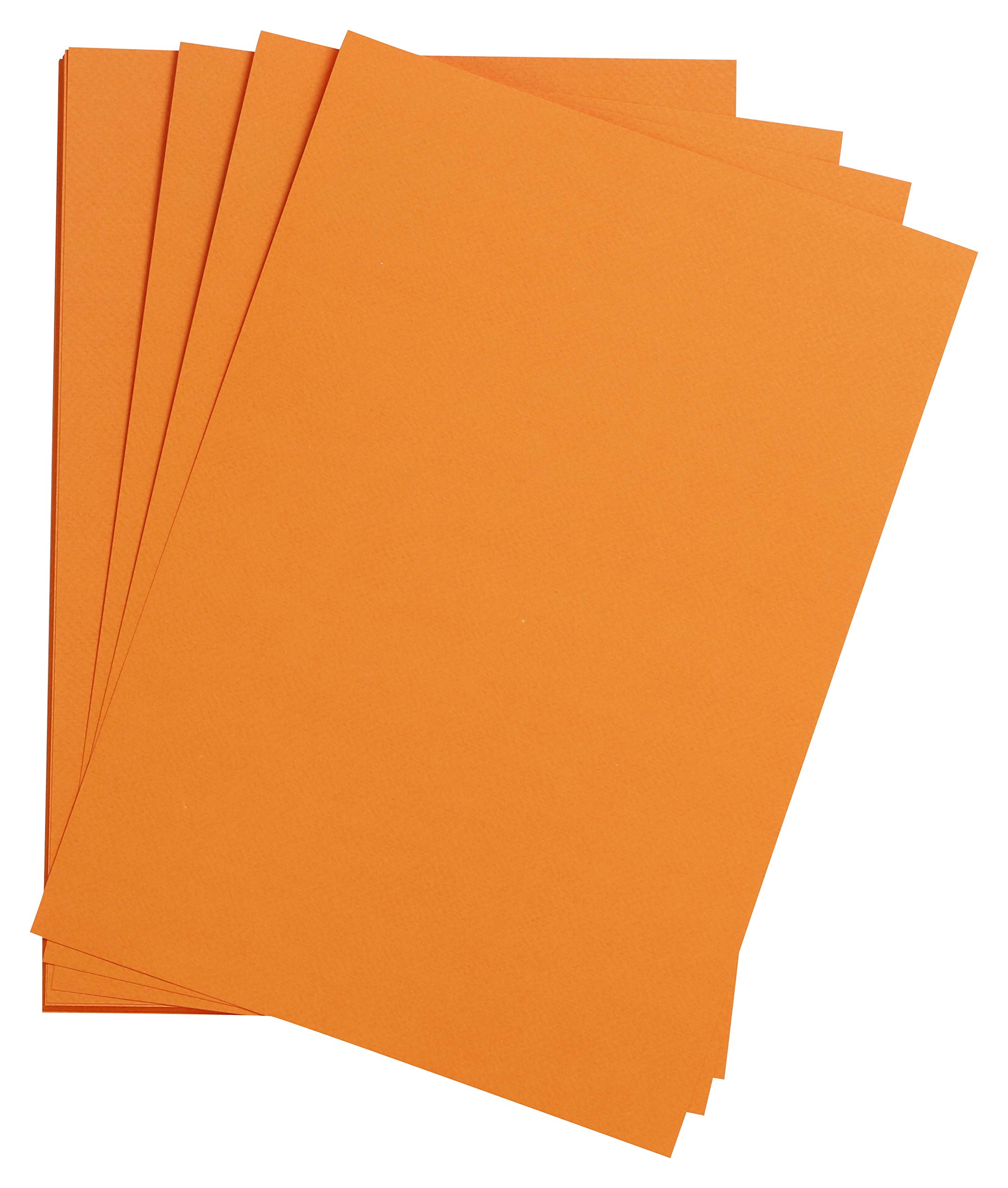 Clairefontaine - Ref 90773C - Etival Coloured Grained Drawing Paper (Pack of 25 Sheets) - A3 (42 x 29.7cm) - 160gsm Cellulose Art Paper - Orange - Acid Free, pH Neutral