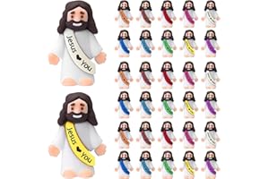 ajabavbd 30Pcs Little Jesus Figures, Action Figures Little Jesus Figurines in Bulk, Jesus Figures to Hide and Seek Religious Gifts for Christian Easter Egg Stuffers Fillers, Jesus for Christmas