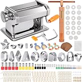Polymer Clay Press Machine, Clay Roller Machine Set for Earring Making | Pasta‑Style Clay Tool for Polymer Clay Jewelry DIY, Craft Supplies Includes 76 Circle Cutters and 120 Earring Accessories