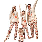 SUNNYBUY Christmas Pajamas Matching Sets, Holiday Family PJS Xmas Jammies for Couples