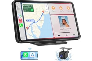 BETRMA Double Din Car Stereo,Portable Wireless Carplay Car Stereo with Apple CarPlay & Android Auto,7 Inch Touchscreen Car Stereo with Backup Camera FM Bluetooth Multimedia Player Car Radio