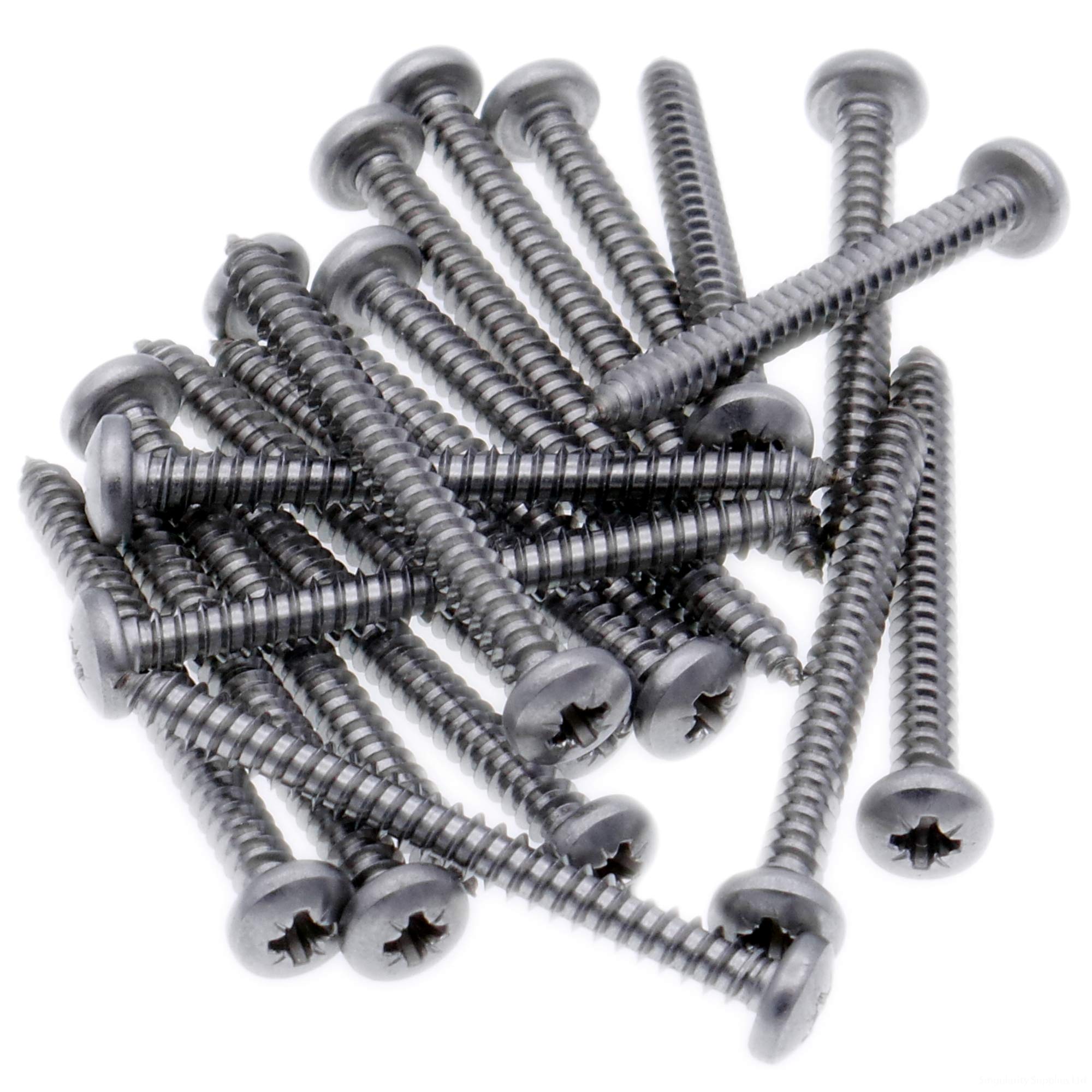 No.8 x 0.5 (4.2mm x 13mm) Pozi Pan Self-Tapping Screw - Stainless Steel (A2) (Pack of 20)