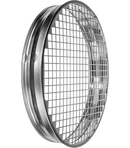 PATIKIL 4 Inch Duct End Cap With Steel Mesh – 2-Pack Galvanized Steel Tee Cap, Round Dry Vent Cover For HVAC Systems, Indoor/Outdoor Use