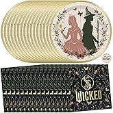 Unique Wicked Party Decorations | Wicked Plates and Napkins for Party | Serves 16 Guests | Officially Licensed