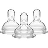 Medela 3 Piece Wide Base Slow Flow Nipple, 0-4 Months