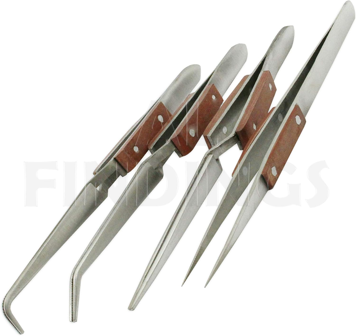 Jewellers Tools Set 4 Angled Straight Self Locking