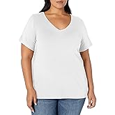 Amazon Essentials Women's Plus Size Short-Sleeve V-Neck T-Shirt