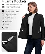 33,000ft Womens Fleece Jacket Full Zip Lightweight Breathsble Black S view 3