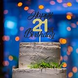 Sumerk Black Gold Glitter 21st Birthday Cake Topper Decorations for Boys Girls view 6
