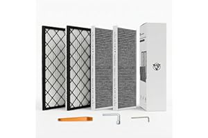 CYBERBEANS HEPA Carbon Air Filter Kit Compatible with Tesla Model Y, Carbin Air Conditional Replacement with External Intake 