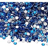 PATIKIL 1600Pcs SS16 Round Flatback Crystal 3.8-4.0-mm Glass Rhinestones Gems Diamonds for DIY Crafts Clothes Shoes Nail Art Decoration, Blue