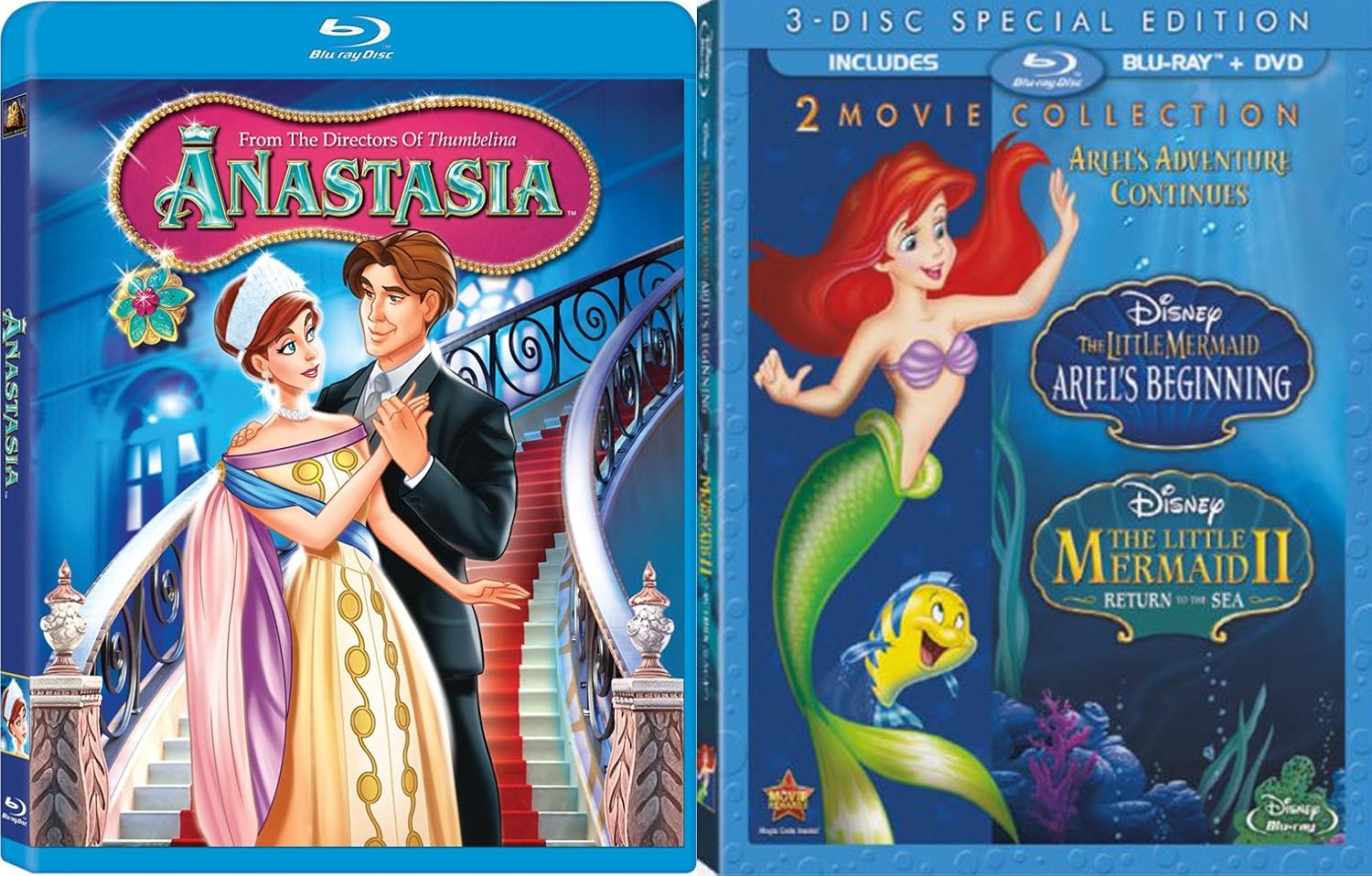 Disney Little Mermaid & Anastasia Blu Ray