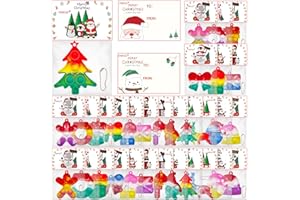 ONKULL Christmas Party Favors, Fidget Toy Pack, Keychain Bubble Pop Toys, Party Favors, Goodie Bag Stuffers with Keychain Toys, Stress Relief Toys Xmas Gift for Party Favors, School Prizes