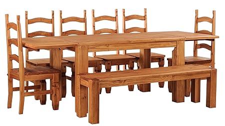 Brasilmoebel® Essgruppe Esstisch Rio Classico 220 x 90 cm inkl