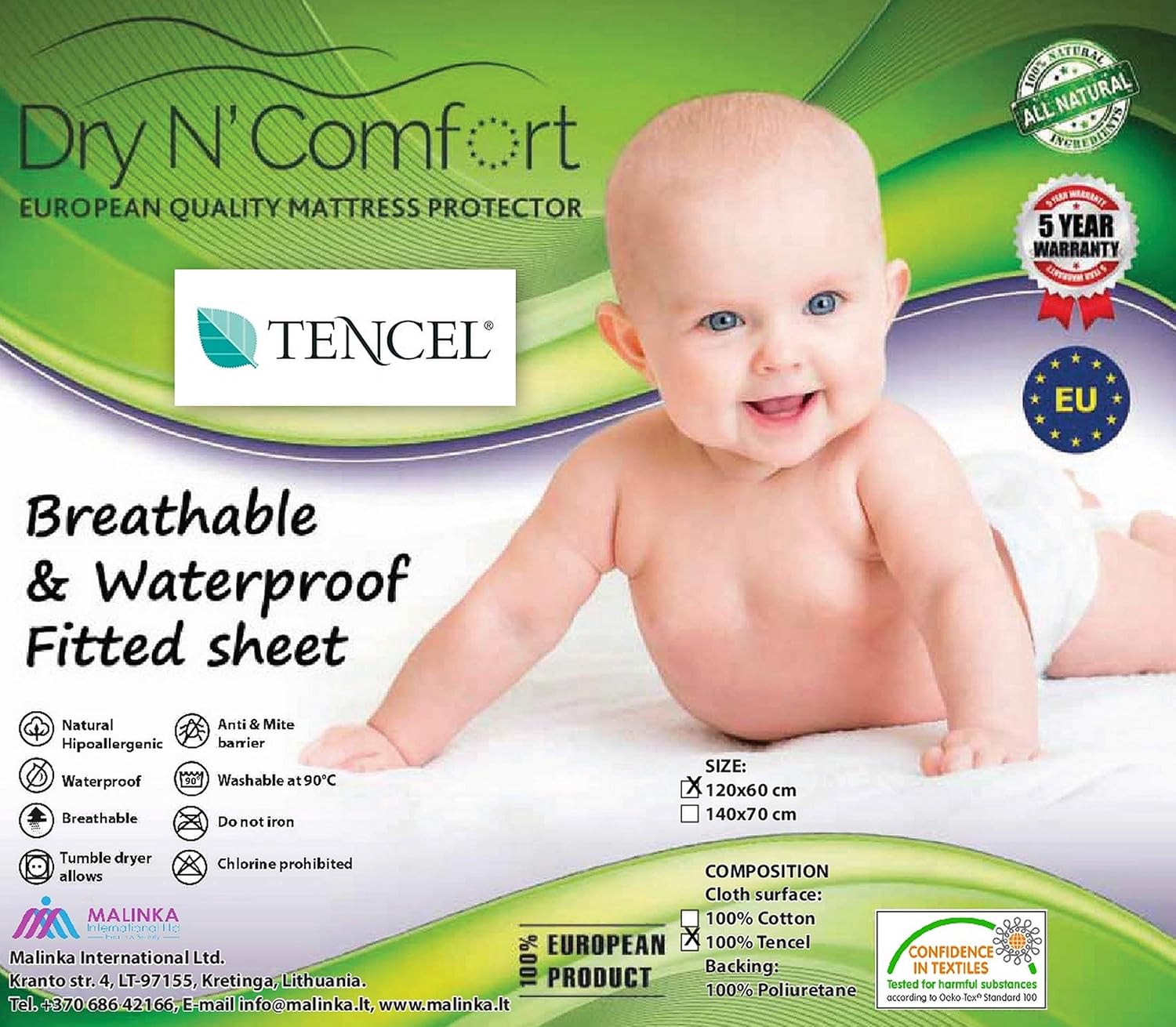 Tencel Protege Matelas Impermeable Pour Enfant 60 X 1 Cm Dry N Comfort Protection De Matelas Linge De Lit Pour Bebes Mkyra Org
