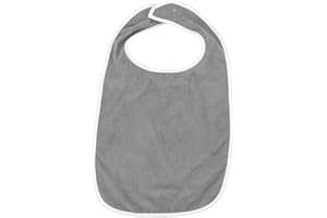 Ipetboom Adult Waterproof Feeding Bib for Seniors, Reusable Polyester Cloth Protector Adjustable Neck Strap for Men and Women