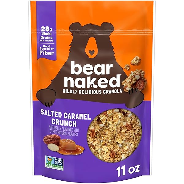 BEAR NAKED SALTED CARAMEL CRUNCH GRANOLA CEREAL, GOOD...